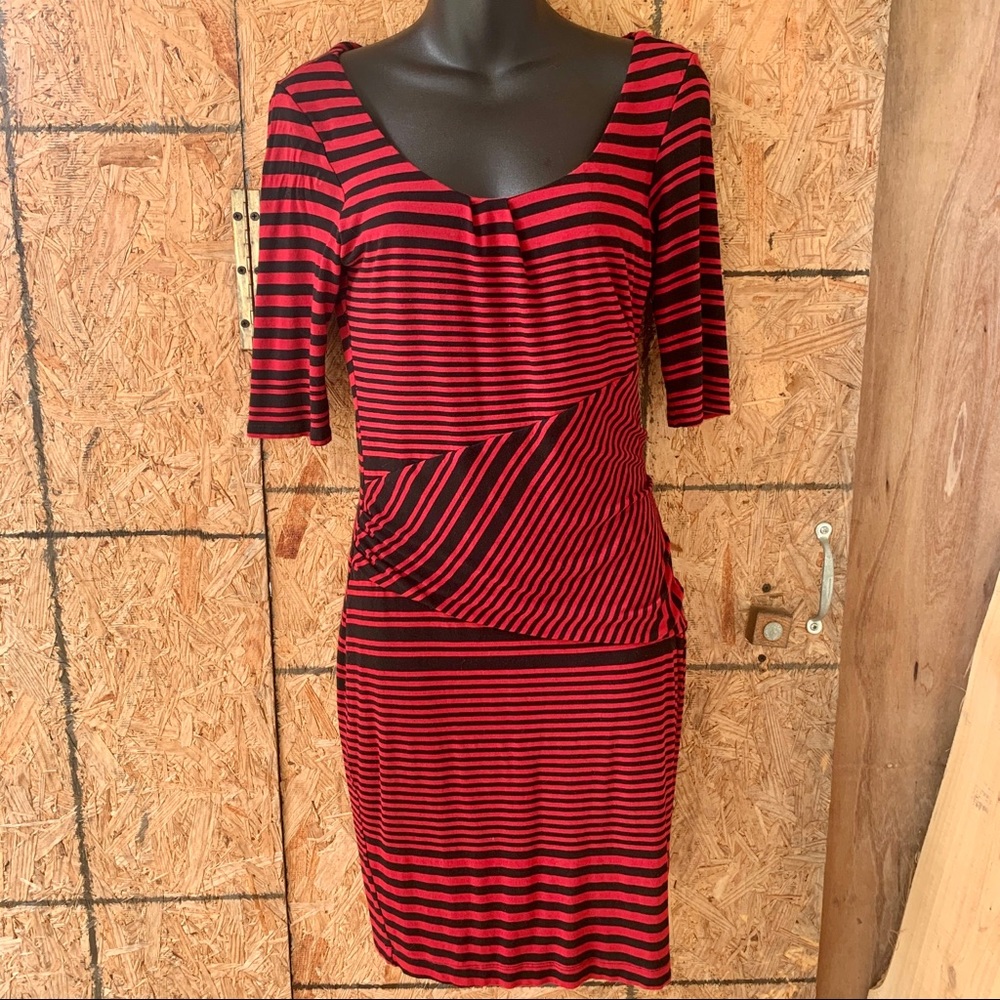 Soft Red & black dress